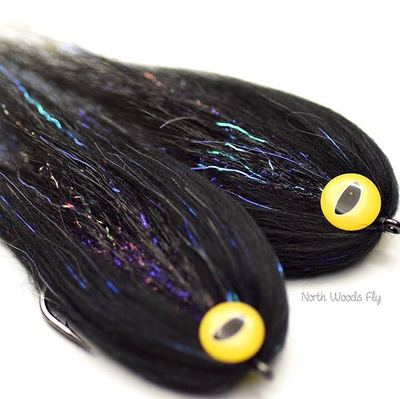Black Crystal Leech Flies by North Woods Fly
