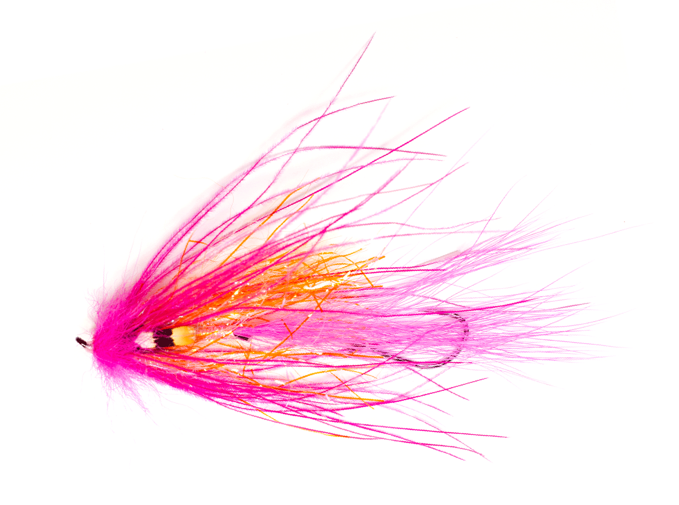 Fly-tied-with-Predator-I-Hot-Orange-5D-brush-and-Hot-Pink-Fly-Fur